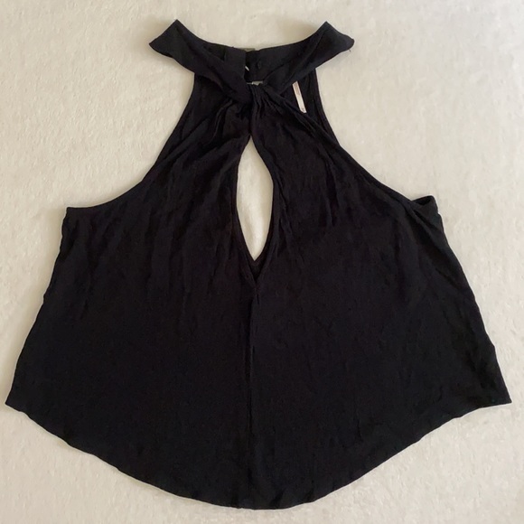 Free People | Twist & Shout Keyhole Buckle Halter Tank Top Black OB524991 (XS) - Picture 16 of 16